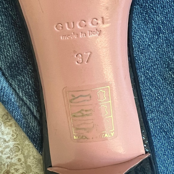 GUCCI kitten heal slides, black with Pink Gucci - Picture 4 of 8